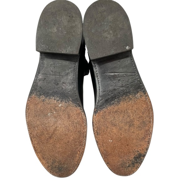 Lucchese 2000 Men Black Leather Western Cowboy Boots Roper T0010 - Sz 10 D - Picture 11 of 13